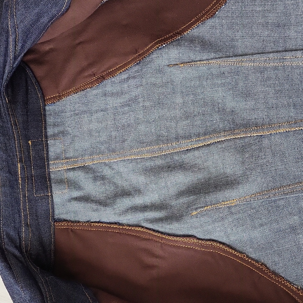 Jean Jacket & Jeans pants Custom design Copper Stud & topstitched Size M - Picture 15 of 15